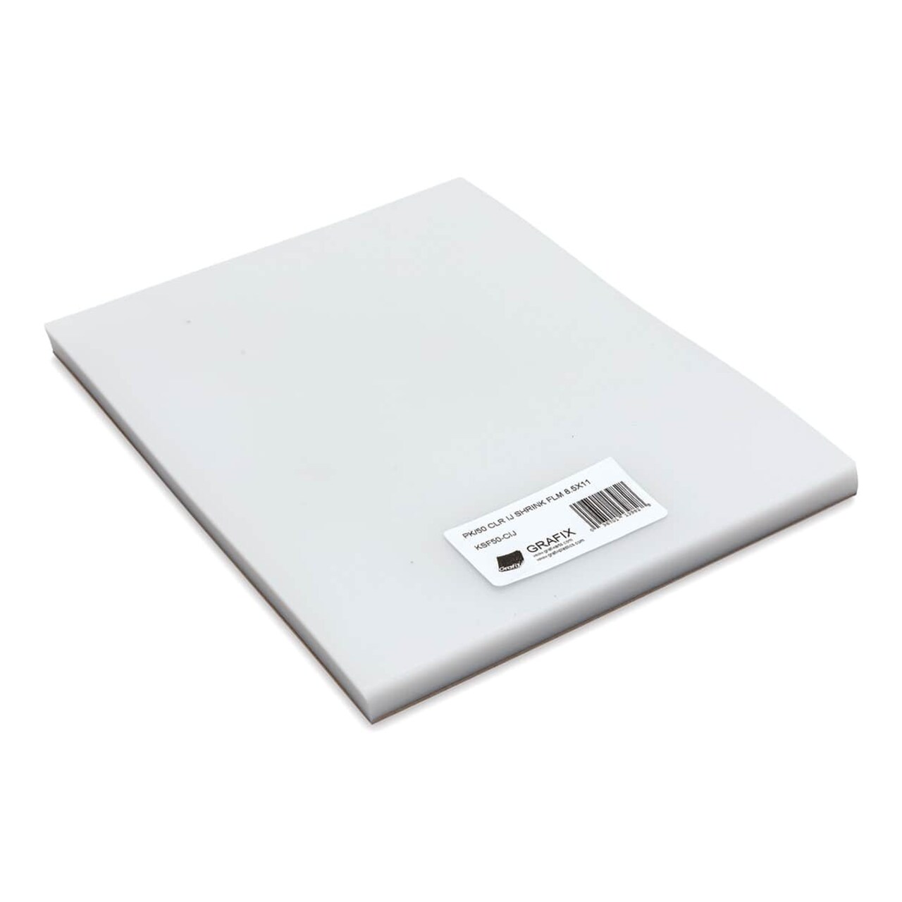 Grafix Shrink Film - 8.5" x 11", Inkjet Shrink Film, Clear, 50 Sheets